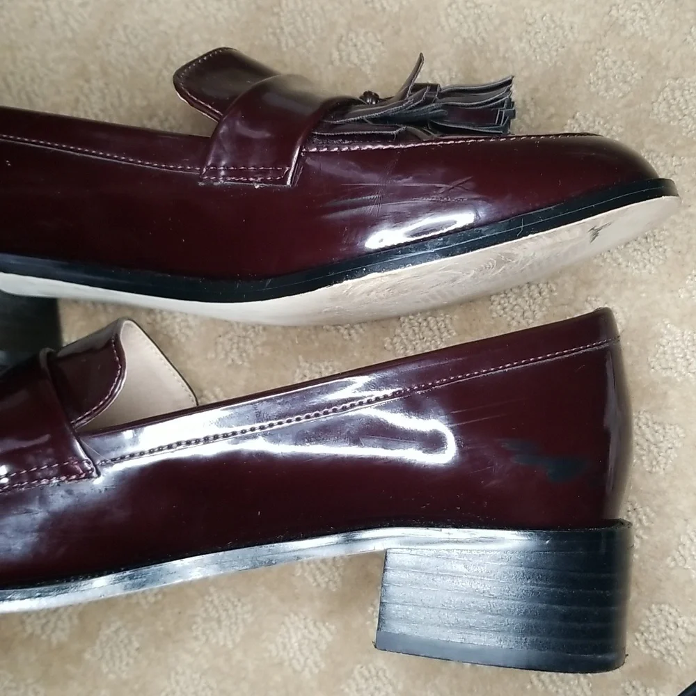 Womens H&M Burgundy loafers size 8.5 - Picture 10 of 10